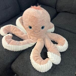 OCTOPUS Sea Creature Plush 36" XL Large Jumbo Pink Soft Stuffed Plush Blue Eyes